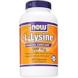 NOW Foods L-lysine 500 mg, 250 Capsules