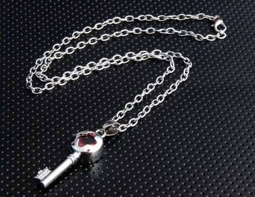 "Fairy Tail" Anime Jeweled Charm Key Chain (Silver)