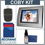 Coby DP-847128 8.4 Digital Photo Frame /MP3 Kit, with 2 GB SD Memory Card, Ultra Slim USB 2.0 Card Reader, Purosol Plasma & LCD Cleaning Kit
