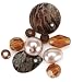 Glass & Shell Bead Mix 40gr/Brown