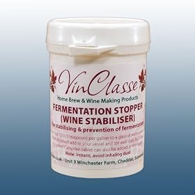 Home Brew & Wine Making - VinClasse� Fermentation Stopper / Wine Stabiliser - Potassium Sorbate 50 Gram Tub