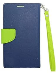 Wireless: myLife Pacific Blue + Bright Green {Professional Design} Faux Leather (Multipurpose - Card, Cash and ID Holder + Magnetic Closing) Folio Slimfold Wallet for the LG G2 Smartphone (External Textured Synthetic Leather with Magnetic Clip + Internal Secure Snap In Closure Hard Rubberized Bumper Holder) - myLife Brand Products