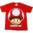Nintendo Super Mario Bros. Red Mushroom Grow Up Youth T-Shirt