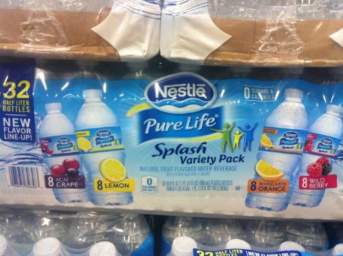 Nestle Pure Life Splash Variety Pack Natural Fruit Flavored Water 32 Half Liter Bottles Dssafafdfafaffd