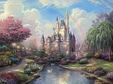 Thomas Kinkade Disney Print A New Day At Cinderella's Castle 25.5"x34"