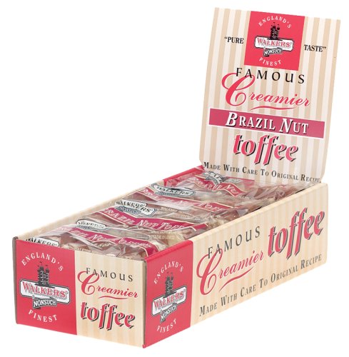 Walkers Brazil Nut Toffee Bars, 24-Count 3.5-Ounce Boxes (Pack of 2) by Walkers