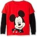 Disney Boys' Little Boys' Mickey Mouse Big Face Long Sleeve Two-Fer T-Shirt