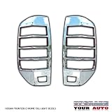 2005-2012 Nissan Frontier Chrome Tail Light Bezels 