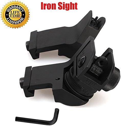 Fayachi Tactical AR15 Front /Rear 45 Degree Rapid Transition BUIS Backup Iron Sight