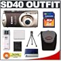 Canon PowerShot SD40 ELPH (Sepia) Digital Camera with 2GB SecureDigital Card + Spare NB-4L + Padded Carrying Case