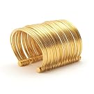 Gold Wires Cuff by Sibilia