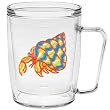 Caribbean Hermit Crab 18 oz Insulated Coffee Mug, Clear
