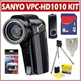 Sanyo Xacti VPC-HD1010 AVCHD 1080I/1080P 4MP Camcorder Black and Deluxe Accessory Outfit