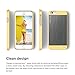 iPhone 6S Case, elago® [Outift Matrix][Creamy Yellow/Dark Grey] - [Premium Hybrid Construction][Brushed Aluminum][Spark Design Award] - for iPhone 6/6S