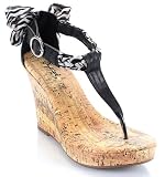 Qupid Colette 29 Open Toe Scarf Wedge Zebra 51yanKYerBL. SL160 Qupid Colette 29 Open Toe Scarf Wedge Zebra