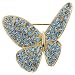 Pugster Butterfly With Blue Austrian Crystal Pin Brooch