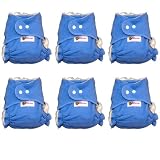 Baby BeeHinds One Size Fitted Cloth Diaper Blue 6 Pack
