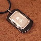 51yazcEbuHL. SL160  J1048 Designer Inspired Modern Hip Pop Skull Bones Pendant Stainless Steel Necklace Formen Chain on a Rubber Cord Presentation Box