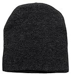 Simplicity Basic Beanie Knit Long Acrylic Winter Beanies Ski Skull Cap, Charcoal