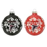 NFL Atlanta Falcons Traditional 2 5/8" Ornament Set in Primary and Secondary Team Color