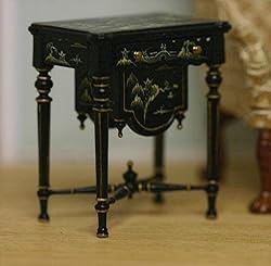 Artisan Handpainted Chinoise Sewing Cabinet