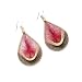 Rose Garden Large Woven Thread Teardrop Dangle Earrings
