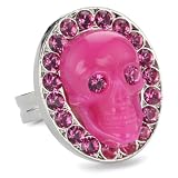 TARINA TARANTINO Classic Pink Skull Ring, Size