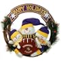 Minnesota Golden Gophers Wreath 3 Snowmen 20"