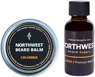 Columbia Beard Bundle (1oz beard oil &amp; 2oz balm) - Fresh citrus medley &amp; cedar wood scent (with essential oils), shea butter, coconut oil, and bees wax.
