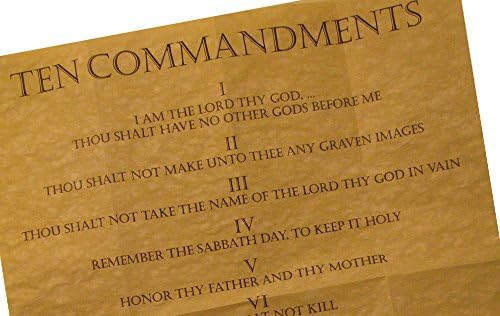 The Ten Commandments Poster in Envelope