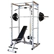 Powerline PPRPACK5 Power Rack Package with Rubber Grip Weights