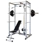 Powerline PPRPACK5 Power Rack Package with Rubber Grip Weights