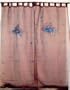 2 Chocolate Organza Indian Peacock Sari Curtains Panels