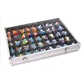 SET! Sammelvitrine - Alu - 45 F�cher und 5 Mini St�nder, Dekost�nder