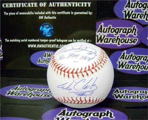 Will Clark & Kevin Mitchell Autographed/Hand Signed Baseball inscribed Thrill by Clark and 89 NL MVP