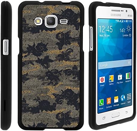 Galaxy Grand Prime Case, Stylish Personalized Protective Snap On Hard Case Phone Protector for Samsung Galaxy Grand Prime SM-G530H, SM-G530F (Cricket) from MINITURTLE | Includes Clear Screen Protector and Stylus Pen - Ancient Camouflage