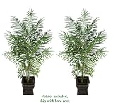 TWO 7' Artificial Tropical Areca Palm Trees, with No Pot,
