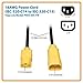 Tripp Lite Standard Computer Power Extension Cord 10A, 18AWG (IEC-320-C14 to IEC-320-C13 with Yellow Plugs) 4-ft.(P004-004-YW)