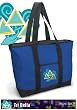 Tri Delta Dolphin Design Tote Bag Blue Tri Delta - For Travel or Beach Best Unique Gift Ideas for Her, Women, or Ladies