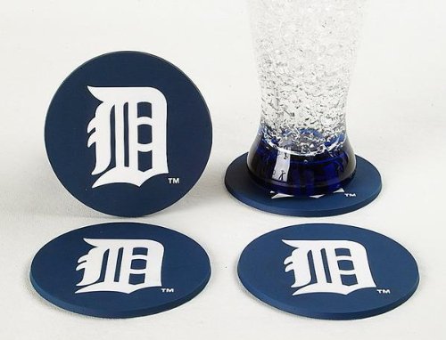 Detroit Tigers Navy Rubber Coasters (Set of 4) by Duck House