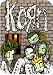 Korn - Group Shot as Ragdolls (Dolls) with Logo Above - Rectangle Sticker / Decal