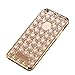 GBSELL Crystal Diamond Plating Clear Rubber Soft TPU Cover Case For iphone 6 Plus /6s Plus (Gold )
