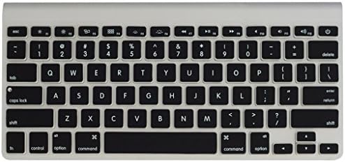 Luoful - Solid Series US Layout Keyboard Cover Silicone Skin for MacBook Pro 13" 15"17" (with or w/out Retina Display) iMac and MacBook Air 13" and iMac Wireless Keyboard - Black