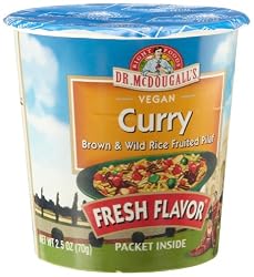 Dr. McDougall's Right Foods Vegan Curry with Brown & Wild Rice Pilaf, 2.5-Ounce Cups (Pack of 6)
