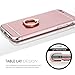 iPhone 6 Plus Case,iPhone 6s Plus Case,Myriann 3 in 1 Ultra Thin Hard Protective Luxury Case Cover for iPhone 6 Plus/iPhone 6s Plus(5.5Inch)with 360 Degree Rotating Ring Kickstand(Rose Gold)