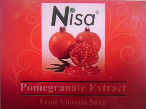 Nisa Pomegranate Extract Fruit Vitamin Soap, 5.3-Ounce Bars (Pack of 6)