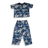 B.T. Kids - Toddler Boys Short Sleeved Pajama Set, Grey, Blue