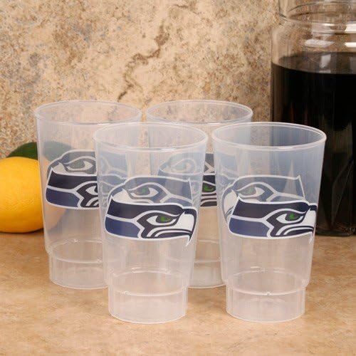 NFL Seattle Seahawks 4-Pack 16oz. Plastic Cups - Clear