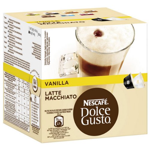 Nescaf� Kaffee Dolce Gusto Latte Macchiato Vanilla je 8 Milch- und Kaffeekapseln