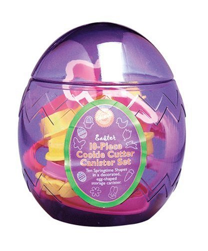 Wilton 10 Piece Easter Egg Cookie Cutter Canister Set
